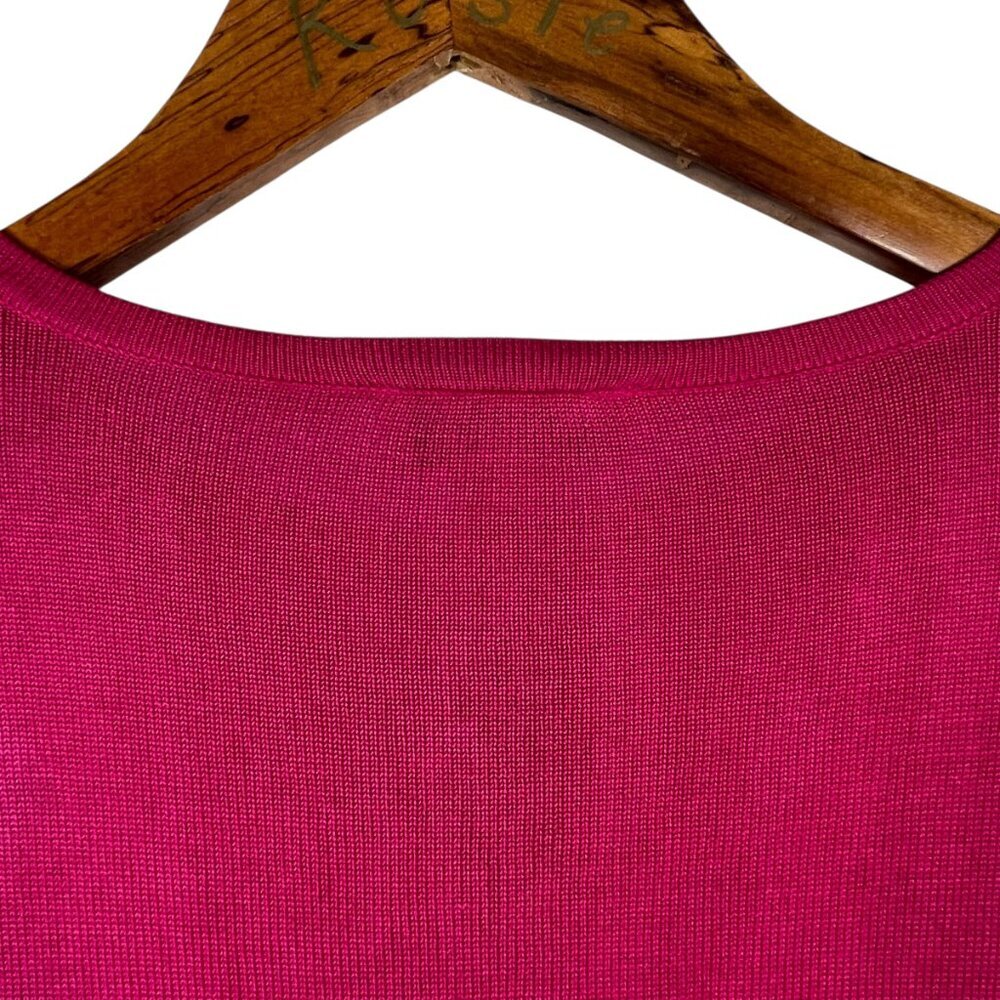 Talbots 100% Silk Pink Button Front Cardigan Lightweight Size 8 - Picture 6 of 12